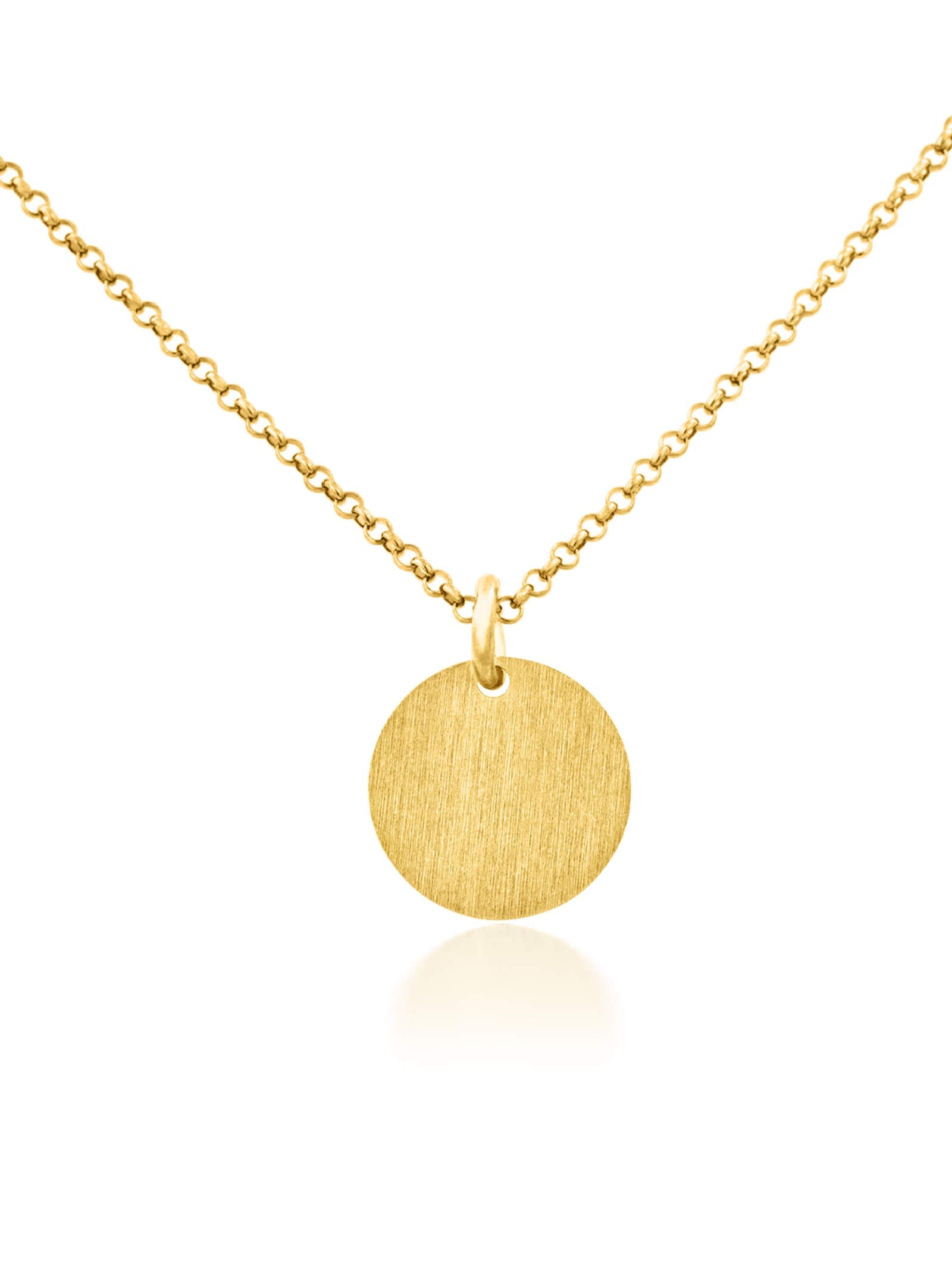 Kettenanhänger CIRCLE 1,2 cm Vergoldet-1