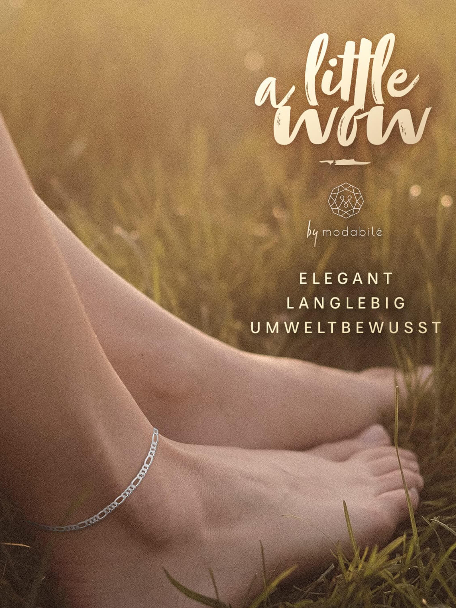 Fußkette Figarokette VARIED Silber 