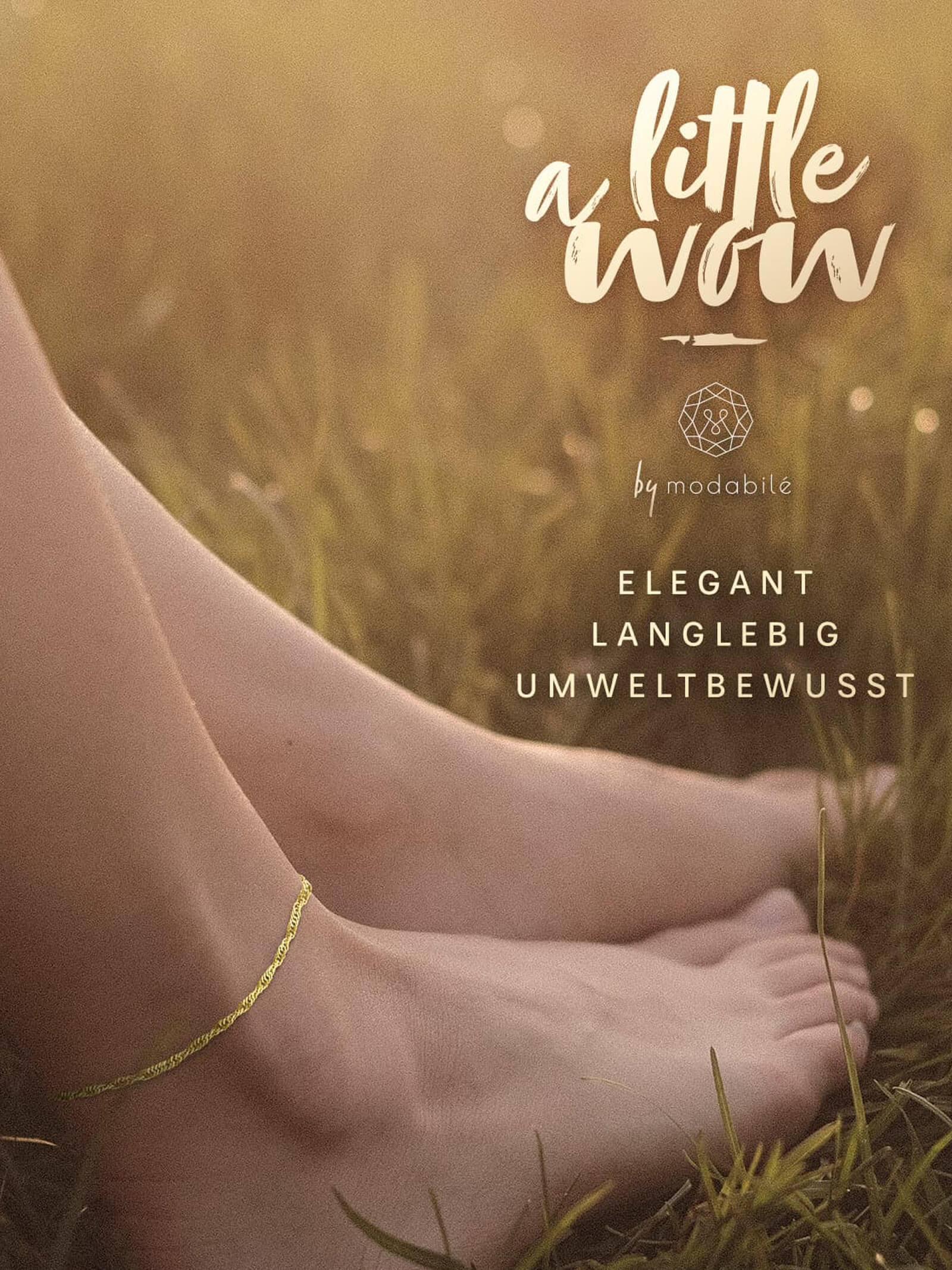 Fußkette Singapurkette SINGAPORE Vergoldet 