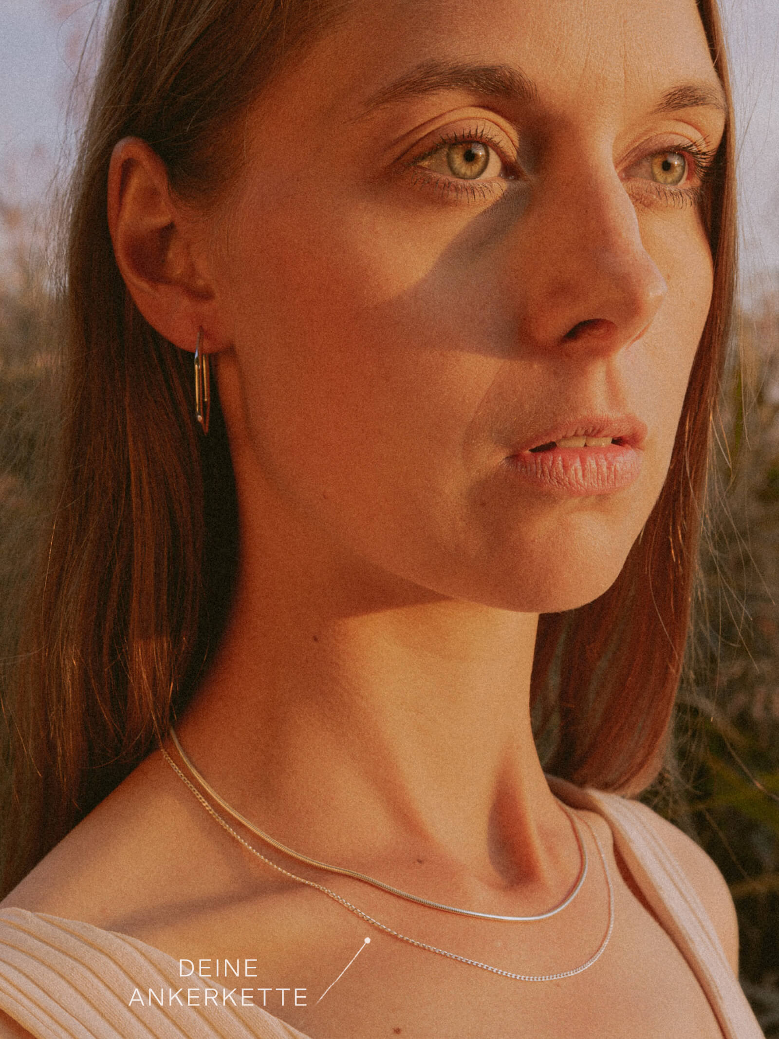 Ankerkette DELICATE Dünn Silber Diamantiert-1