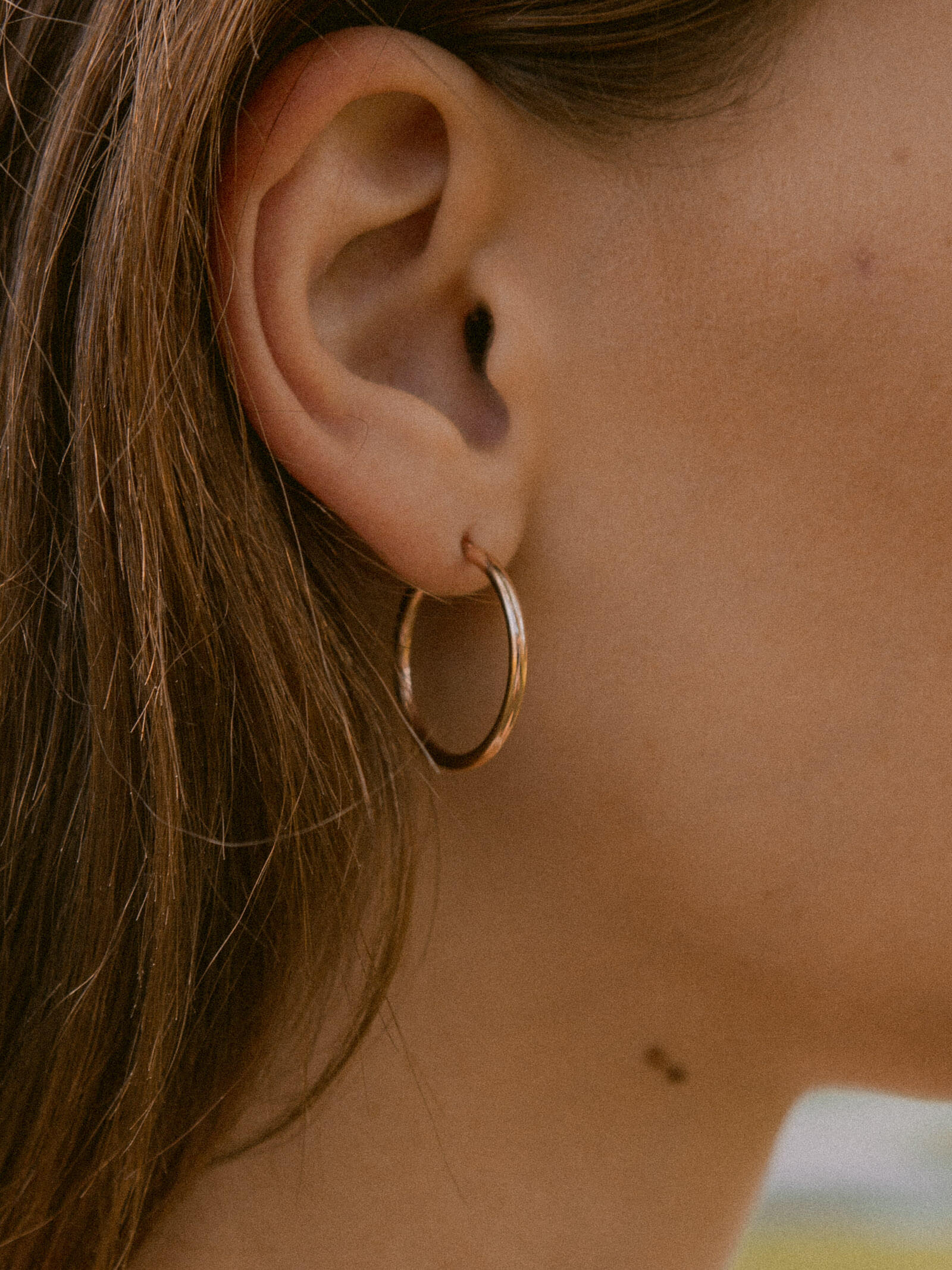 Kreis Creolen HOOP Dezent Roségold Vergoldet-1