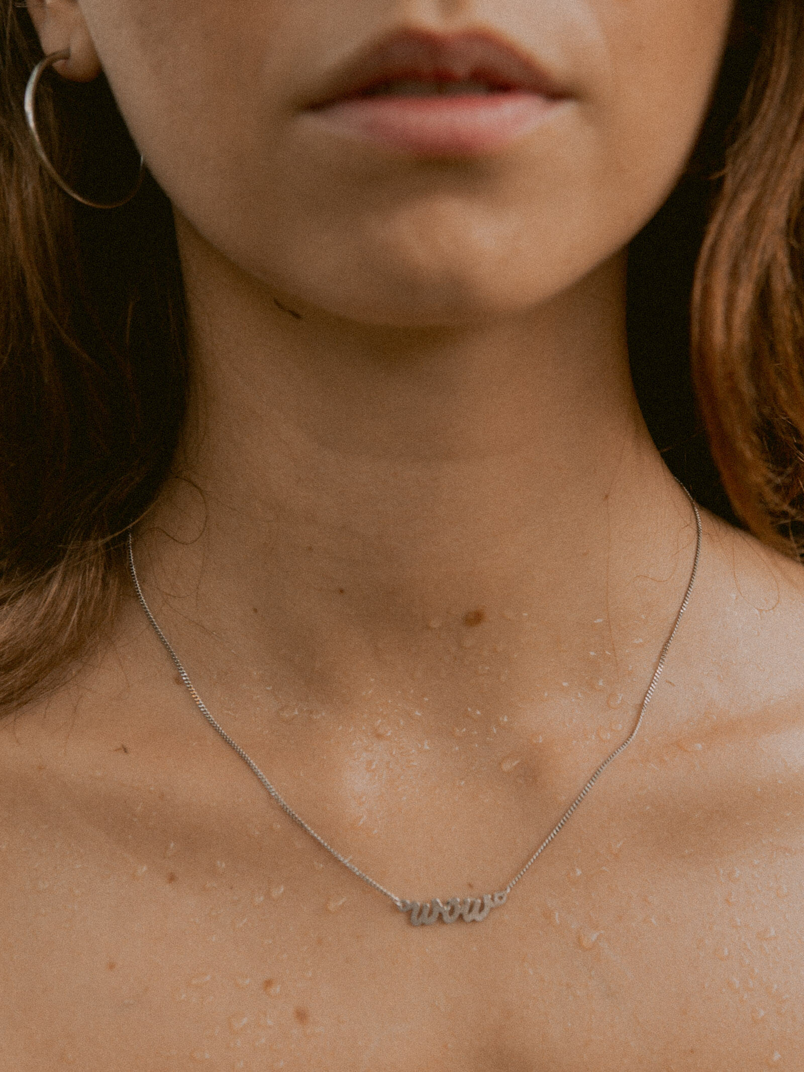 Kettenanhänger WOW Silber Rhodiniert-2