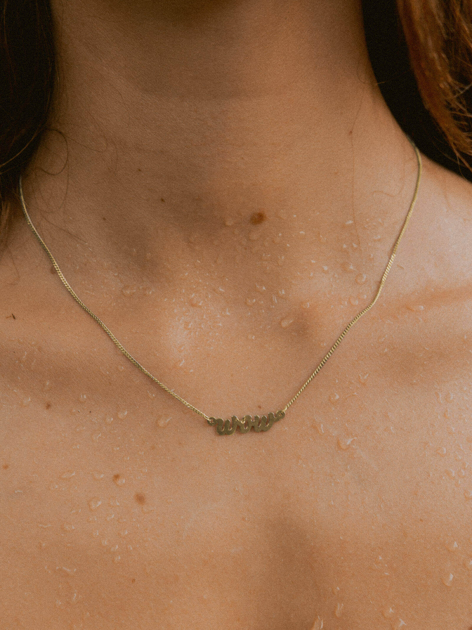 Kettenanhänger WOW Vergoldet 