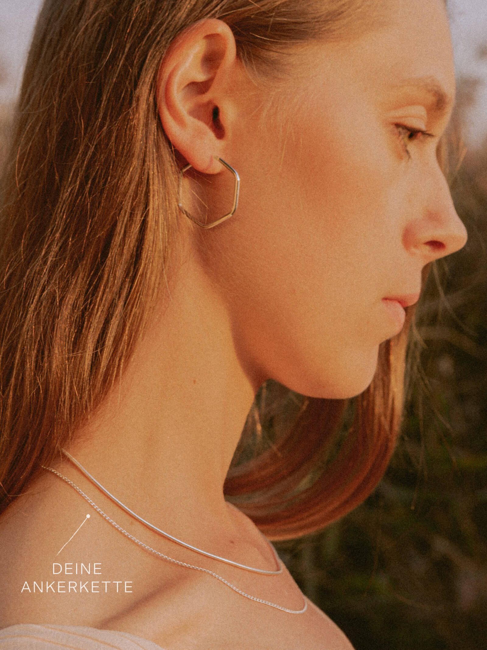 Ankerkette DELICATE Dünn Silber Diamantiert-3