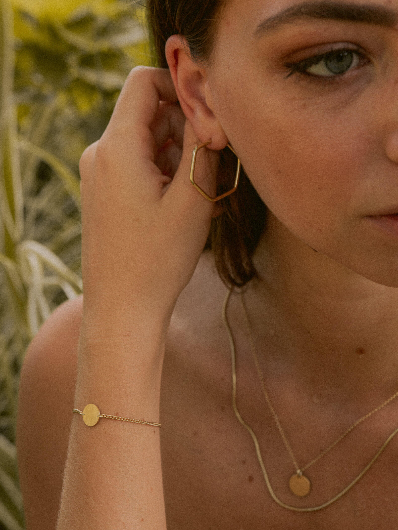 Armband Panzerkette CIRCLE Vergoldet-4