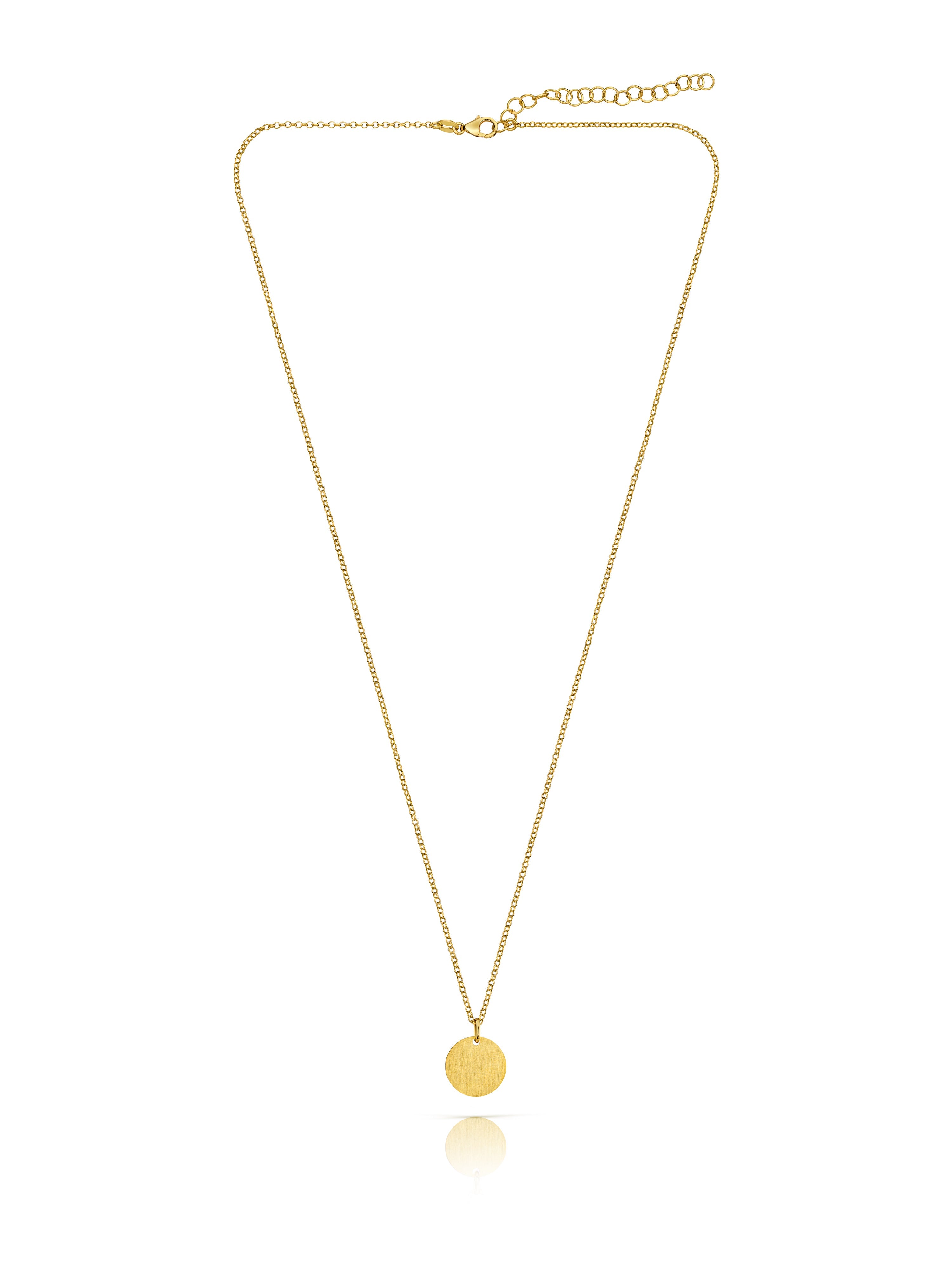 Kettenanhänger CIRCLE 1,2 cm Vergoldet-0