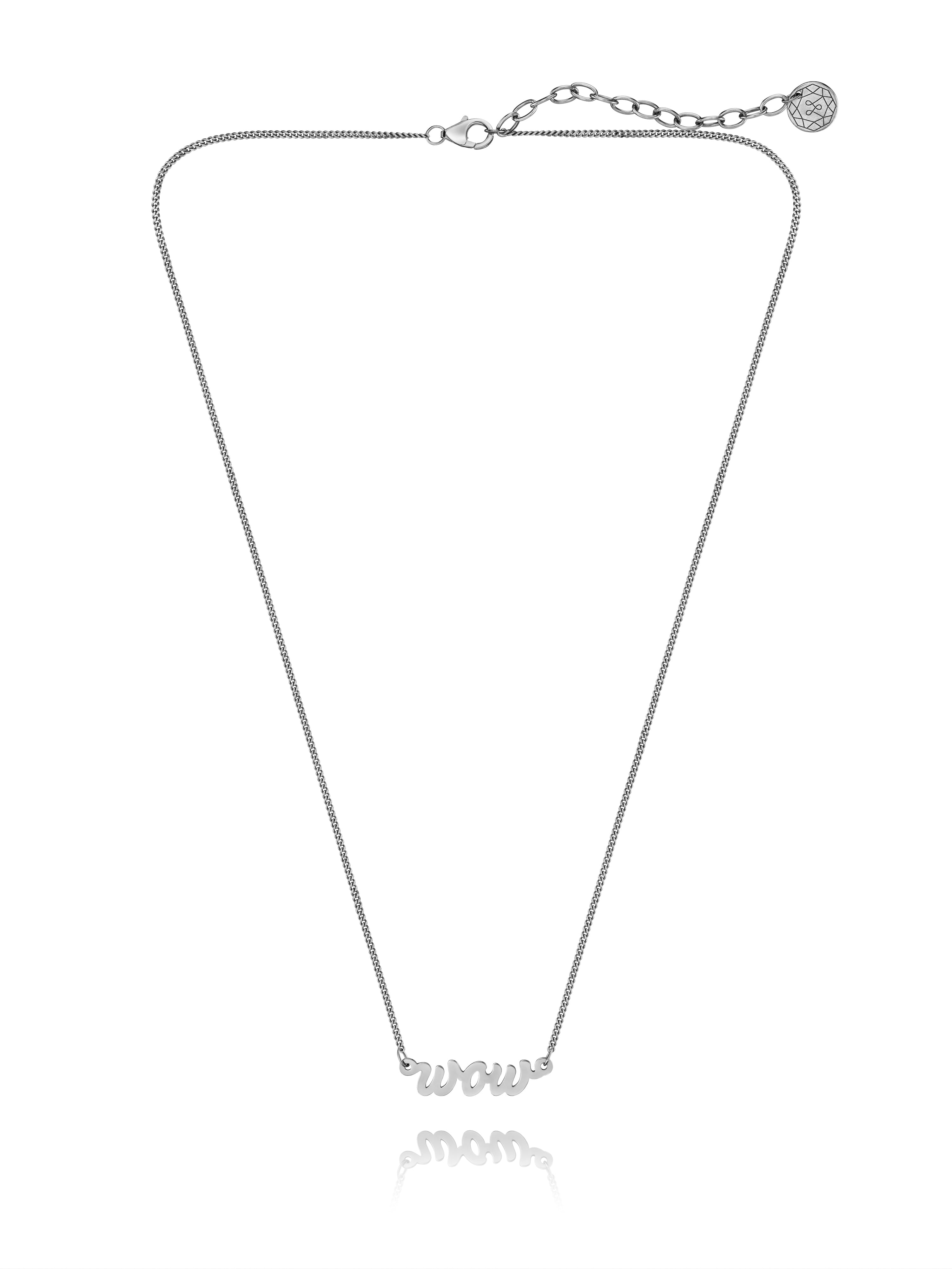 Kettenanhänger WOW Silber Rhodiniert-0