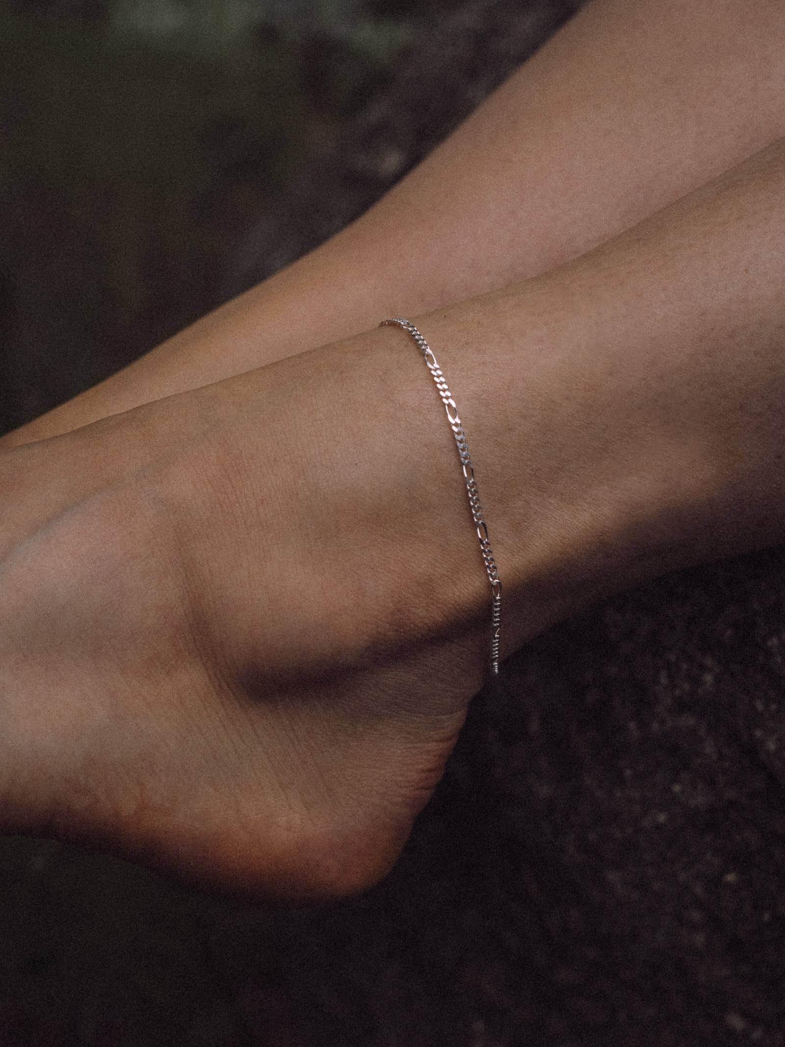 Fußkette Figarokette VARIED Silber 